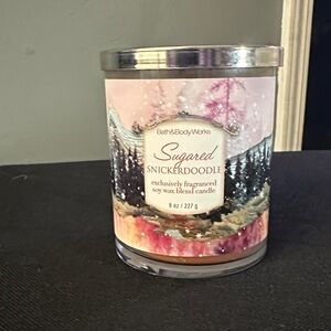 Bath & Body Works Sugared Snickerdoodle Single Wick Candle - Pink & Purple